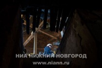 Ликвидирован пожар на колокольне собора Александра Невского в Нижнем Новгороде