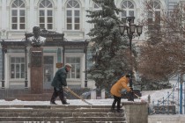 Мартовский снегопад 24 марта в Нижнем Новгороде