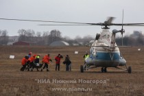 Доставка раненых на борт МИ-8
