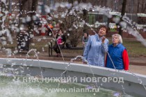 Ввод в эксплуатацию фонтана на площади Минина и Пожарского в Нижнем Новгороде