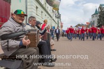 Торжественное шествие профсоюзов предприятий Нижнего Новгорода и области
