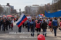 Торжественное шествие профсоюзов предприятий Нижнего Новгорода и области