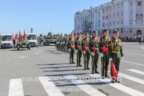 Парад в честь 70-годовщины Победы в Великой Отечественной войне на пл. Минина и Пожарского в Нижнем Новгороде