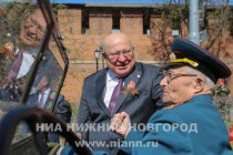 Парад в честь 70-годовщины Победы в Великой Отечественной войне на пл. Минина и Пожарского в Нижнем Новгороде