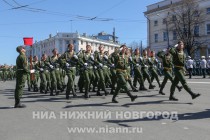 Парад в честь 70-годовщины Победы в Великой Отечественной войне на пл. Минина и Пожарского в Нижнем Новгороде