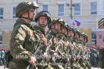 Парад в честь 70-годовщины Победы в Великой Отечественной войне на пл. Минина и Пожарского в Нижнем Новгороде