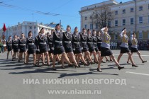 Парад в честь 70-годовщины Победы в Великой Отечественной войне на пл. Минина и Пожарского в Нижнем Новгороде
