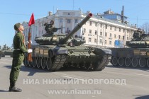 Парад в честь 70-годовщины Победы в Великой Отечественной войне на пл. Минина и Пожарского в Нижнем Новгороде