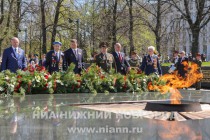 Возложение цветов к Вечному Огню в Нижегородском кремле