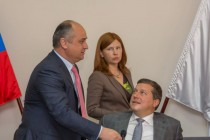 Глава администрации Нижнего Новгорода Олег Кондрашов, замглавы Нижнего Новгорода Елизавета Солонченко и глава Нижнего Новгорода Олег Сорокин (слева направо)