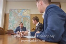 Первый заместитель главы администрации города Нижнего Новгорода Андрей Чертков проводит совещание с дублерами руководства города