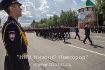 Смотр личного состава Нижегородского гарнизона полиции, привлекаемого к обеспечению охраны общественного порядка в Нижнем Новгороде