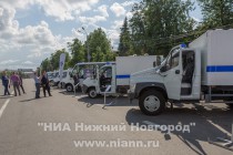 Смотр личного состава Нижегородского гарнизона полиции, привлекаемого к обеспечению охраны общественного порядка в Нижнем Новгороде