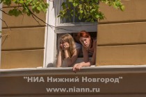 Смотр личного состава Нижегородского гарнизона полиции, привлекаемого к обеспечению охраны общественного порядка в Нижнем Новгороде