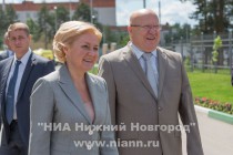 Заместитель председателя Правительства РФ Ольга Голодец и губернатор Нижегородской области Валерий Шанщев