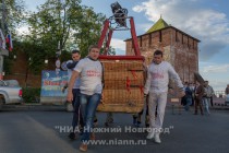 Освящение Нижнего Новгорода с аэростата митрополитом Нижегородским и Арзамасским Георгием