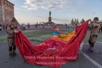 Освящение Нижнего Новгорода с аэростата митрополитом Нижегородским и Арзамасским Георгием