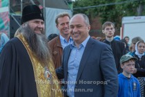 Освящение Нижнего Новгорода с аэростата митрополитом Нижегородским и Арзамасским Георгием