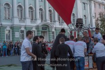 Освящение Нижнего Новгорода с аэростата митрополитом Нижегородским и Арзамасским Георгием