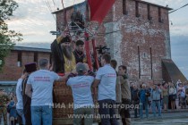 Освящение Нижнего Новгорода с аэростата митрополитом Нижегородским и Арзамасским Георгием