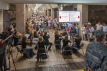 Концерт оркестра Солисты Нижнего Новгорода на станции Горьковская, приуроченный к 30-летнему юбилею нижегородского метрополитена