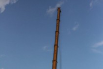 Строительные работы и подготовка к монтажу арочной пролетной конструкции на дублере Борского моста в Нижнем Новгороде