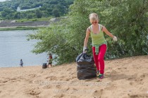 Акция AntiСвин по сбору мусора прошла на берегу Гребного канала в Нижнем Новгороде
