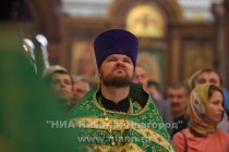 Патриарх Московский и всея Руси Кирилл совершил службу в кафедральном соборе святого Александра Невского в Нижнем Новгороде