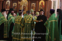 Патриарх Московский и всея Руси Кирилл совершил службу в кафедральном соборе святого Александра Невского в Нижнем Новгороде