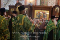 Патриарх Московский и всея Руси Кирилл совершил службу в кафедральном соборе святого Александра Невского в Нижнем Новгороде