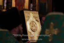 Патриарх Московский и всея Руси Кирилл совершил службу в кафедральном соборе святого Александра Невского в Нижнем Новгороде