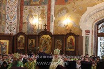 Патриарх Московский и всея Руси Кирилл совершил службу в кафедральном соборе святого Александра Невского в Нижнем Новгороде