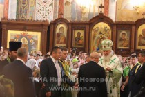 Патриарх Московский и всея Руси Кирилл совершил службу в кафедральном соборе святого Александра Невского в Нижнем Новгороде