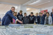 Экскурсия на территории застройки стадиона к ЧМ-2018 в Нижнем Новгороде для детей-сирот, воспитывающихся в детских домах и интернатах Нижегородской области