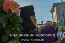 Открытие памятника, посвященного Воздвижению Животворящего Креста, на площади Лядова в Нижнем Новгороде