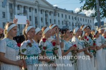 Открытие памятника, посвященного Воздвижению Животворящего Креста, на площади Лядова в Нижнем Новгороде