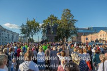 Открытие памятника, посвященного Воздвижению Животворящего Креста, на площади Лядова в Нижнем Новгороде