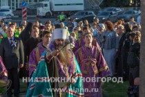 Открытие памятника, посвященного Воздвижению Животворящего Креста, на площади Лядова в Нижнем Новгороде