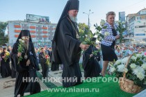 Открытие памятника, посвященного Воздвижению Животворящего Креста, на площади Лядова в Нижнем Новгороде