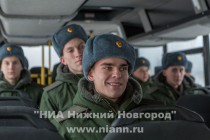 Проводы нижегородских призывников на военную службу в Президентский полк Федеральной службы охраны и Семеновской стрелковый полк Министерства обороны РФ
