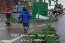 Монтаж главной новогодней елки начался в Нижнем Новгороде