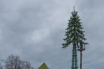 Монтаж главной новогодней елки начался в Нижнем Новгороде