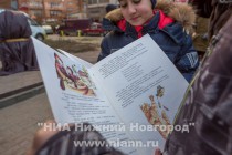 Открытие памятника персонажу сказки Максима Горького Воробьишке в Нижнем Новгороде