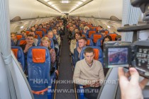 Первый тестовый авиарейс прибыл в новый терминал нижегородского аэропорта Стригино