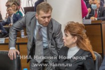 Депутаты Думы Нижнего Новгорода Максим Жук и Надежда Мельникова