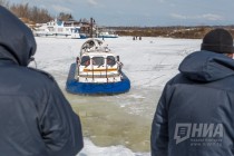 Тактико-специальные учения с аварийно-спасательным отрядом Нижегородской области спасателей в преддверии паводка