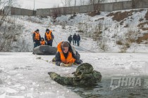 Тактико-специальные учения с аварийно-спасательным отрядом Нижегородской области спасателей в преддверии паводка