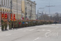 Первая в этом году репетиция Парада Победы прошла в Нижнем Новгороде на площади Минина и Пожарского