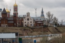 Сход грунта произошел в районе метромоста в Нижнем Новгороде