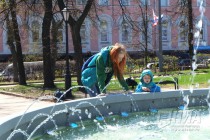 Открытие городского фонтана на пл. Минина и Пожарского